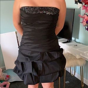 Black ruffle Juno dress